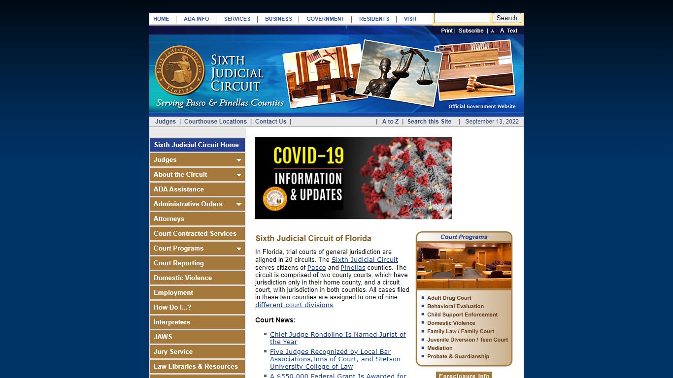 Welcome to the Sixth Judicial Circuit of Florida - Serving Pasco and ...
